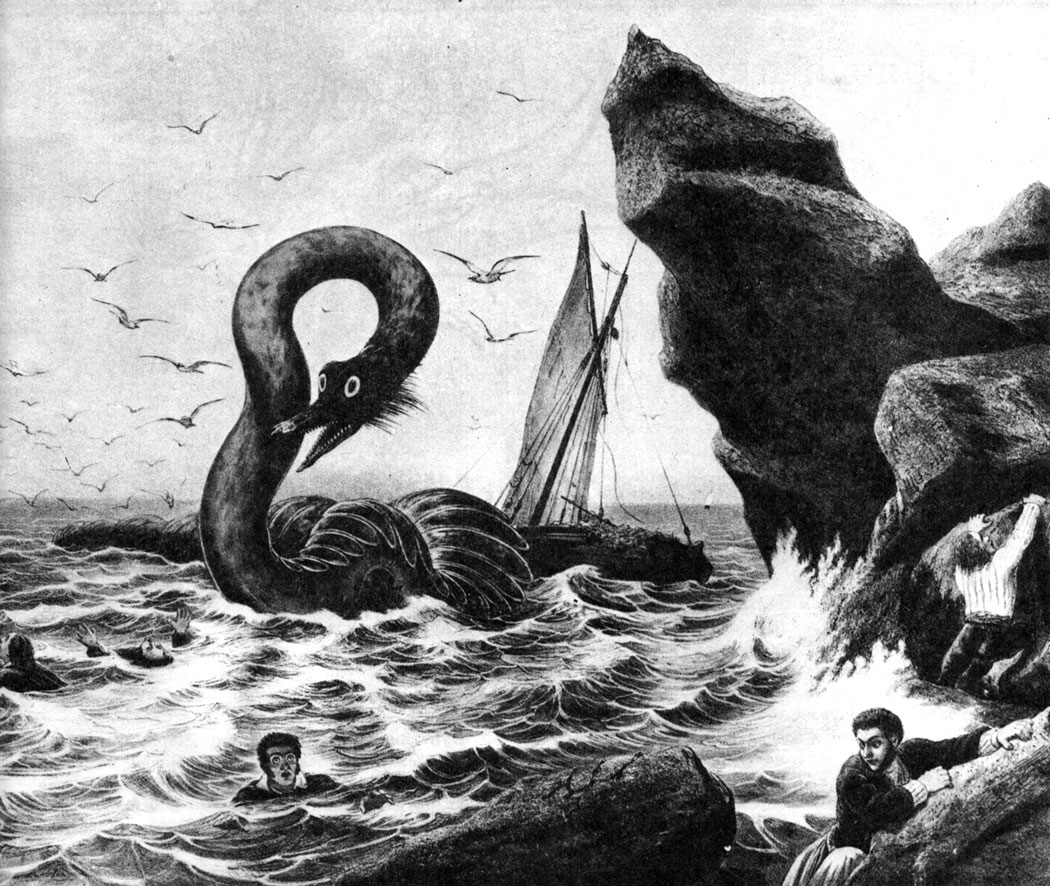 Морской змей гравюра