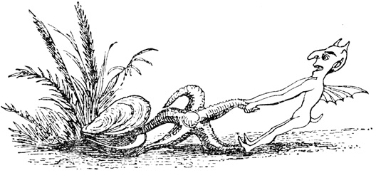 Эдуард Форбс был не только блестящим ученым, но и обладал большим чувством юмора. Собственноручный рисунок Форбса к его книге 'История английских морских звезд' (1841)